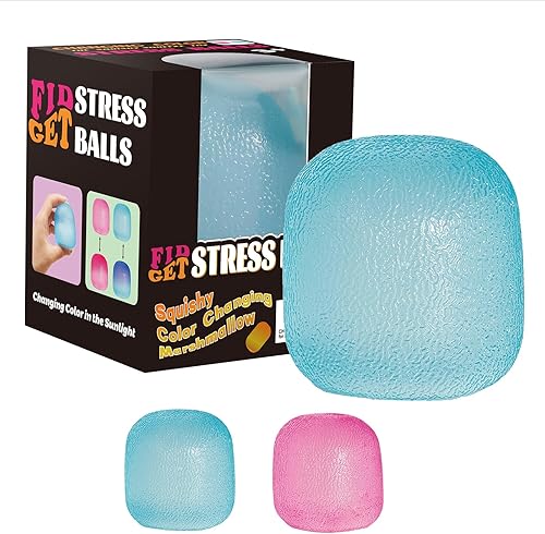 Miniatura 1 de Juguetes para ansiedad, pelotas antiestrés para niños y adultos, cambian de color en el sol, juguetes para ansiedad de azúcar de malta, bola de gel