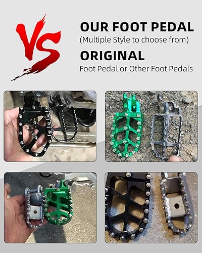 Miniatura 2 de JFG RACING Estriberas anchas de motocicleta Billet MX para KX250F 06-18 KX250 19-22 KX450F 07-18 KX450 19-22 KLX450R 08-13 KX250X 21-22 KX4500X X