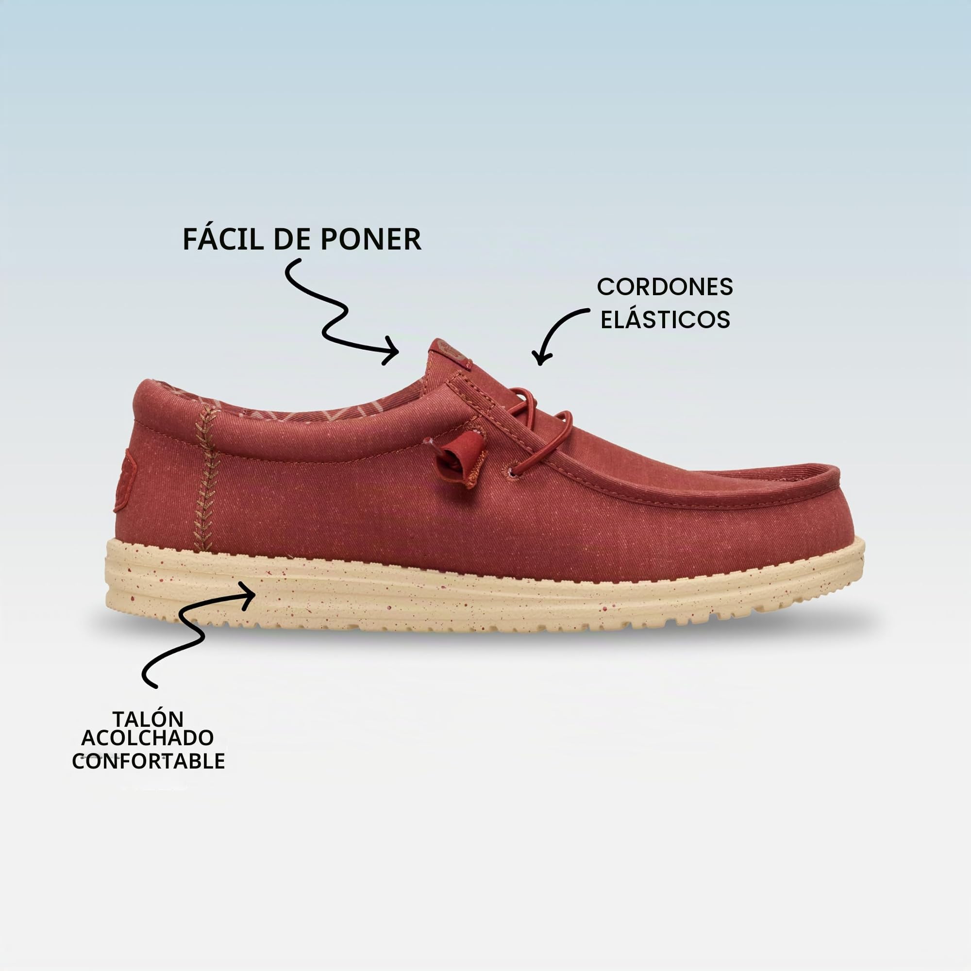HEYDUDE Zapatos para Hombre 40700 Wally Stretch Canvas