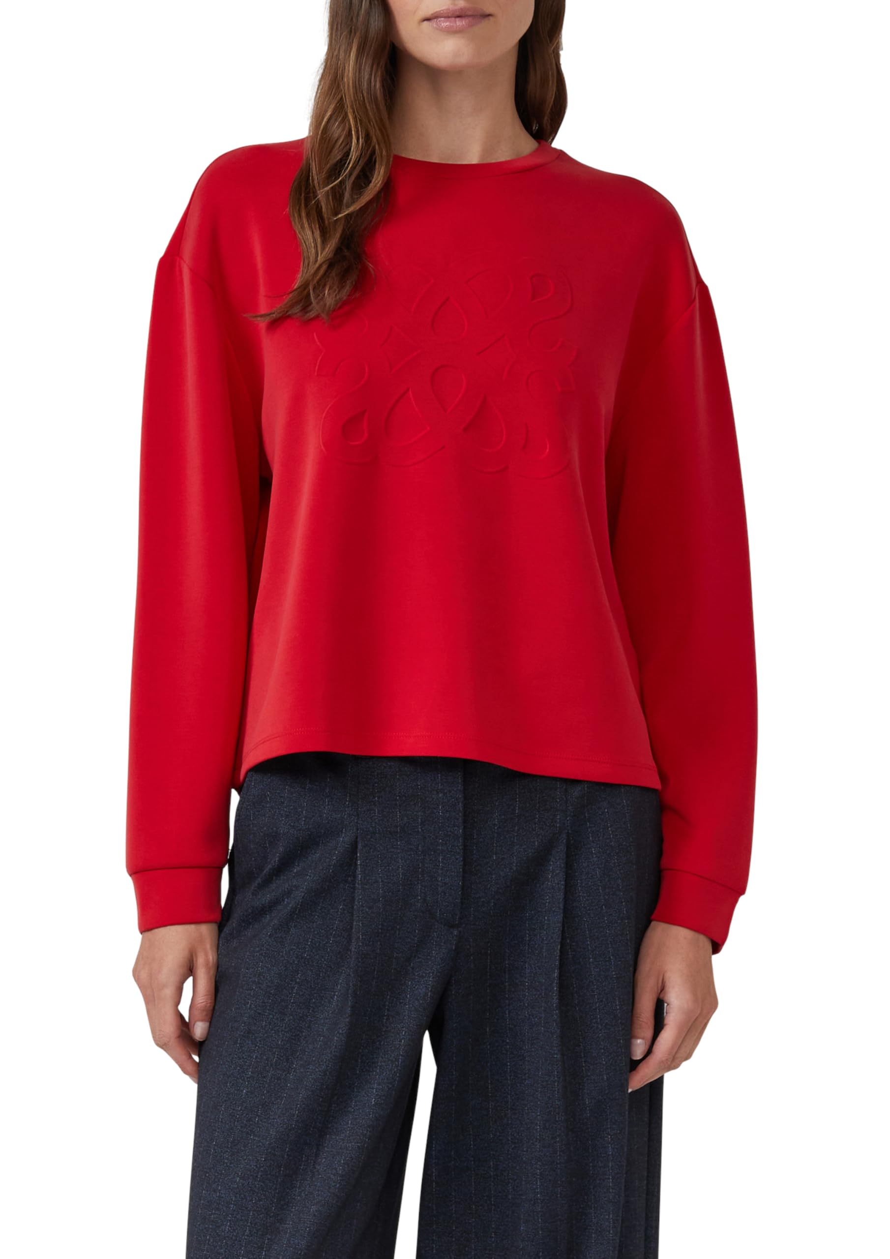 s.Oliver Scuba-Sweatshirt im Relaxed Fit mit Prägung