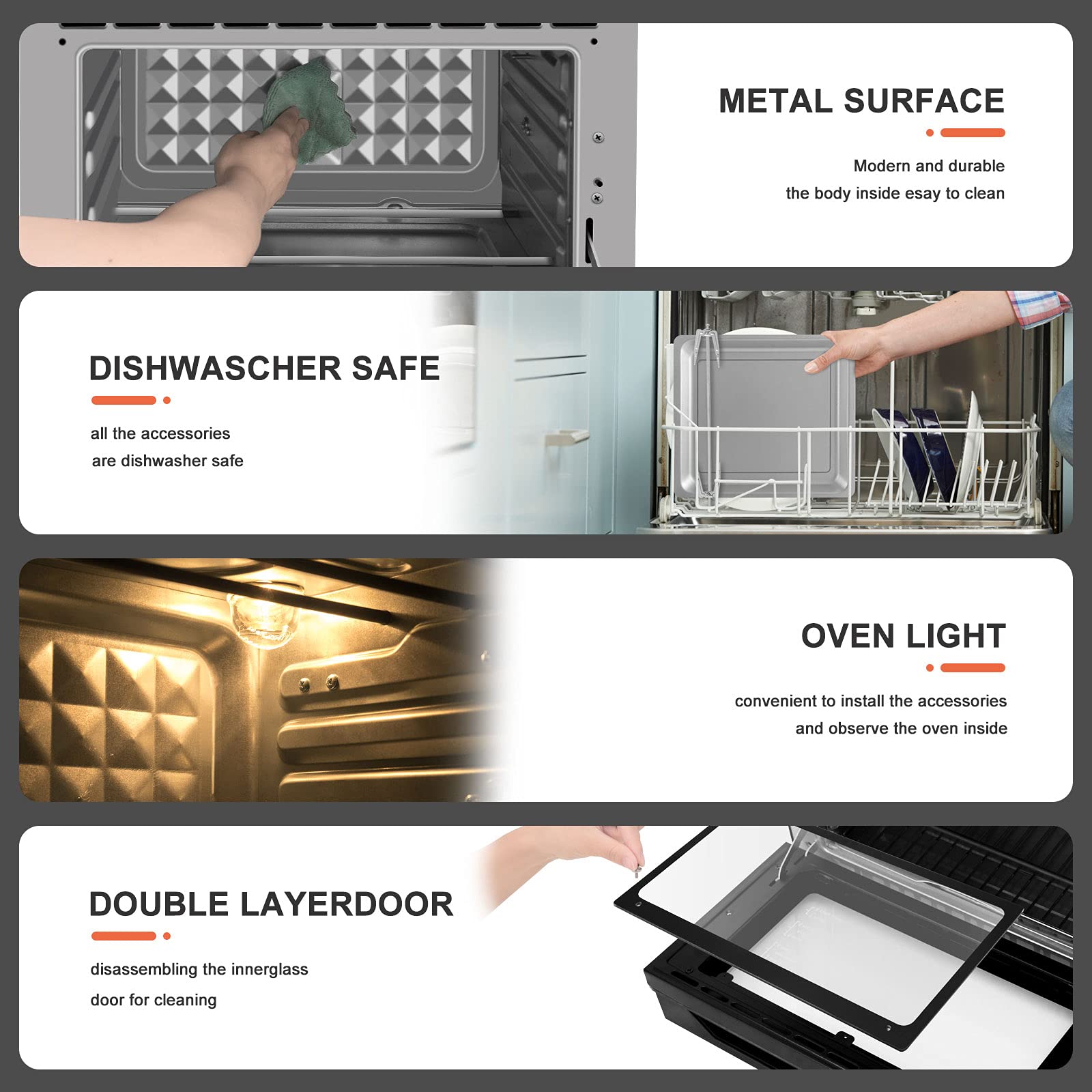 LLIVEKIT Air Fryer Oven with Rotisserie Mini Oven 30L Large Family Size