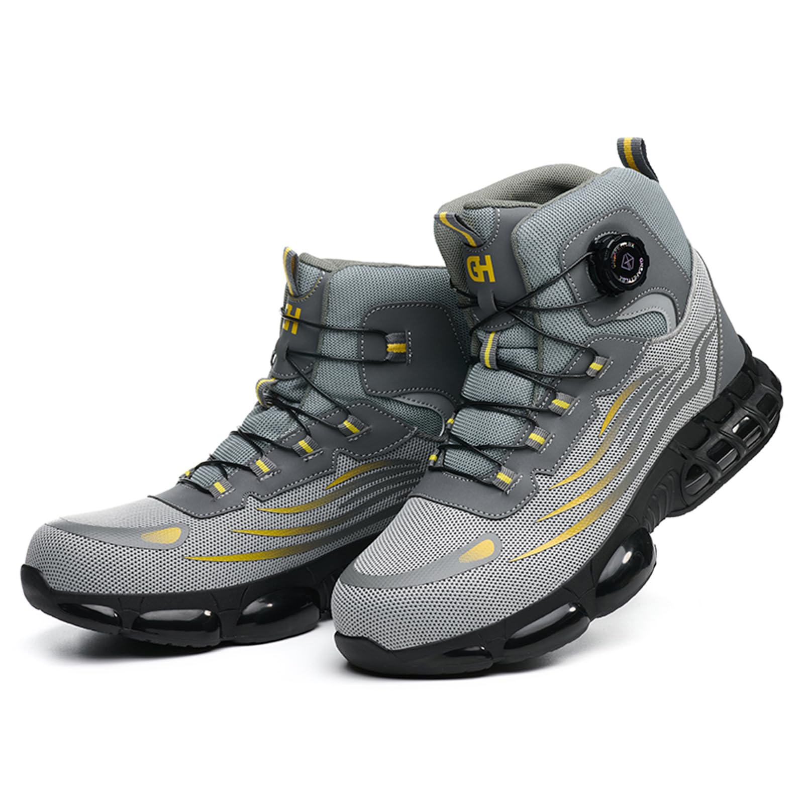 Zapatos de Seguridad para Hombre Mujer Ligeros Botas de Seguridad Transpirable Zapatillas de Trabajo Antideslizantes Comodo con Punta de Acero