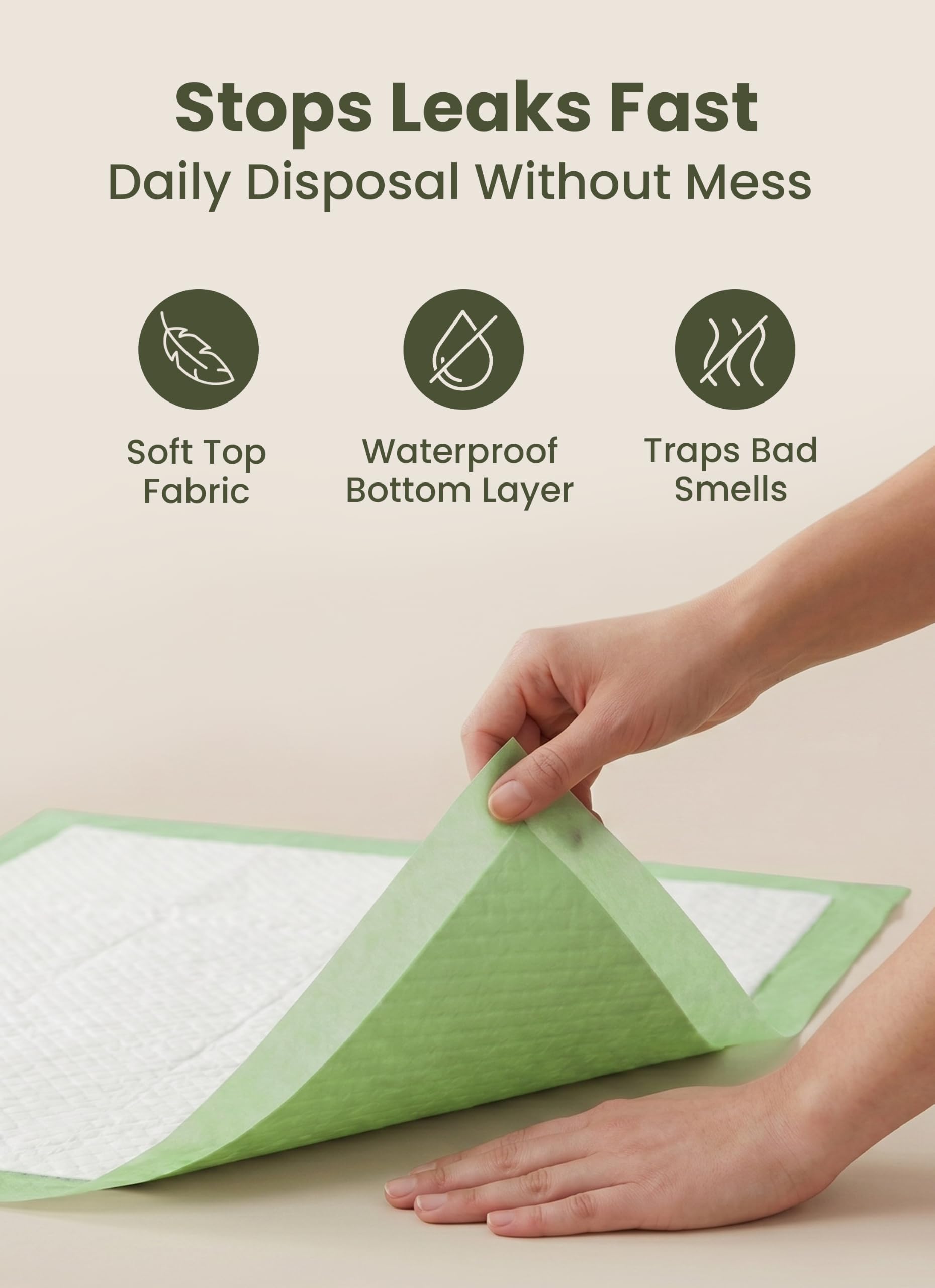 Pogi Trainingspads für Hunde – 60 × 90 cm, extra groß, umweltbewusst, für mittelgroße bis große Hunde – 40 Stück