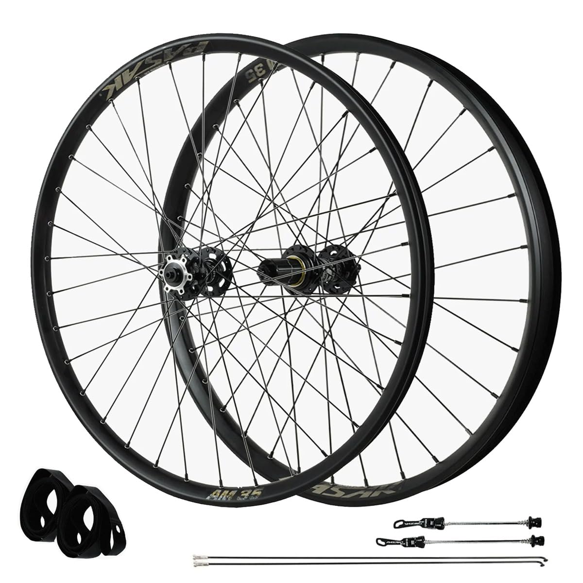 Paire De Roues VTT 26/27.5/29 Pouces – Frein à Disque, 4 Roulements, Cassette 7-11 Vitesses, Axe Rapide Ou Traversant