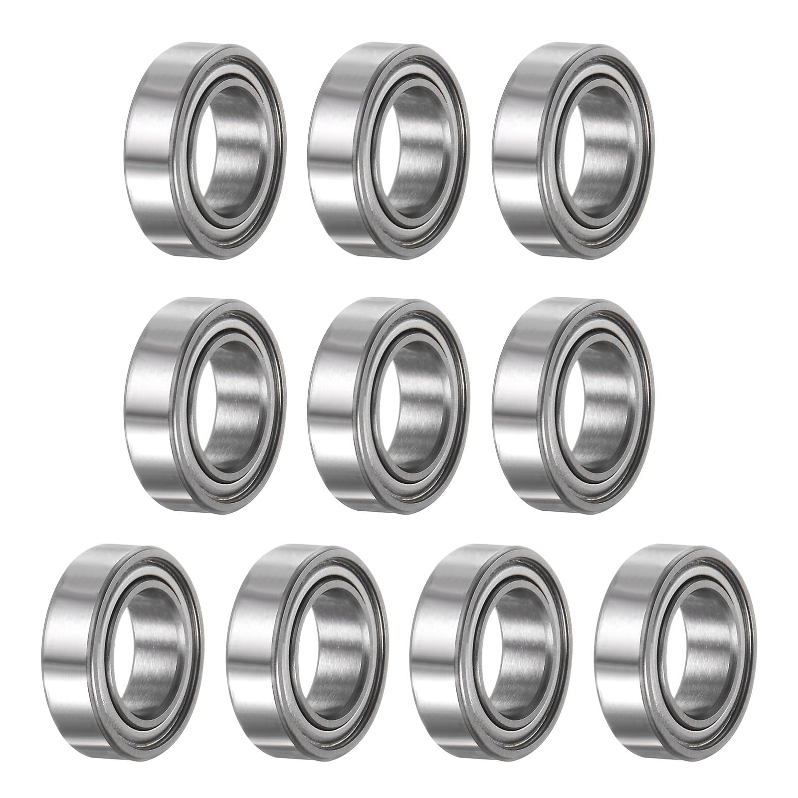 uxcell 10pcs MR148ZZ Deep Groove Ball Bearings 8x14x4mm Chrome Steel Miniature Bearing Double Shielded Precision Bearings, P6 (ABEC 3)