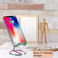 Vista 24 de Paquete de 2 soportes para teléfono celular para escritorio, bonito soporte de metal dorado para teléfono celular, accesorios de escritorio