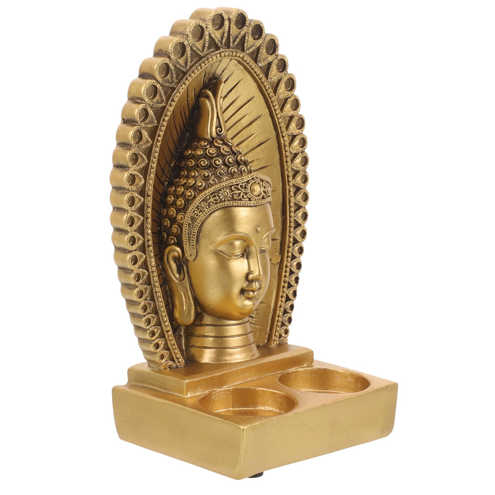 Bougeoir Bouddha en résine pour bougie LED sans flamme décorative