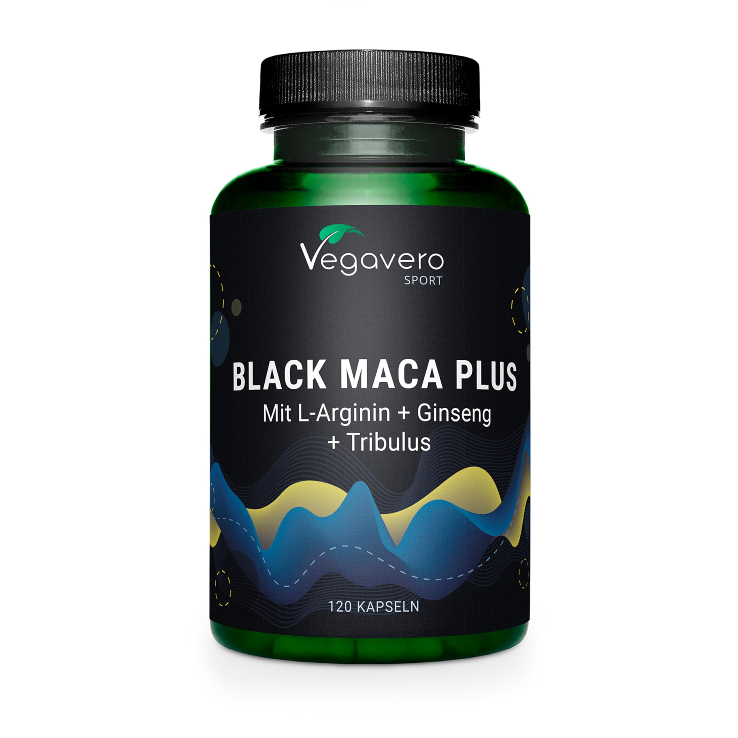 Maca Nera Complex | con L-arginina + Ginseng + Tribulus + Zinco | Integratori Sport Pre-workout | 120 capsule | Vegan | Senza Additivi | Vegavero