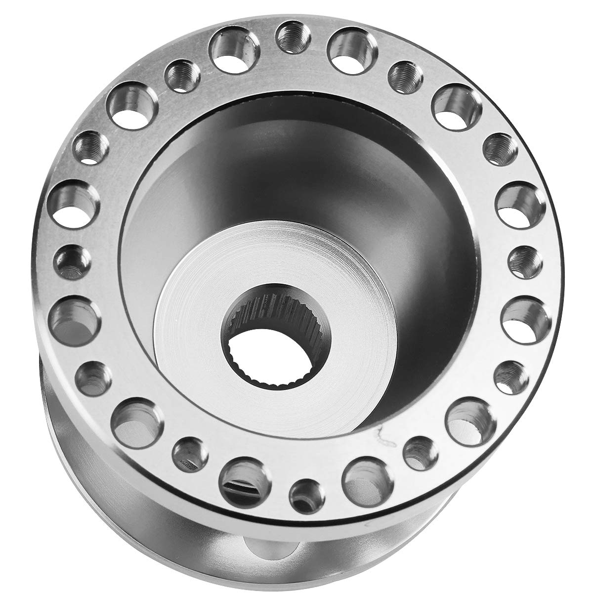 Auto Dynasty Steering Wheel 6-Hole Hub Adaptor Kit Compatible with Camry/Corolla / 4Runner / MR2 / tC/xB, Aluminum, Silver