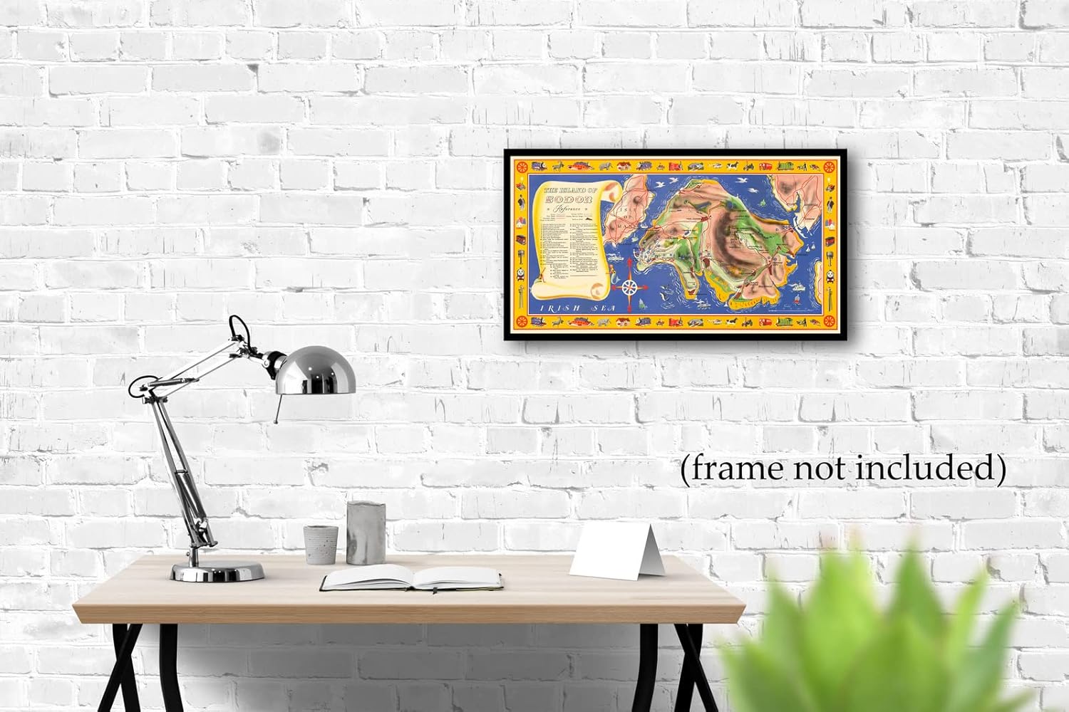 Historic Map - Railway Map of The Island of Sodor. Where Thomas The Tank Engine and His Friends Have Their Adventures, 1950, Vintage Wall Art 36in x 19in