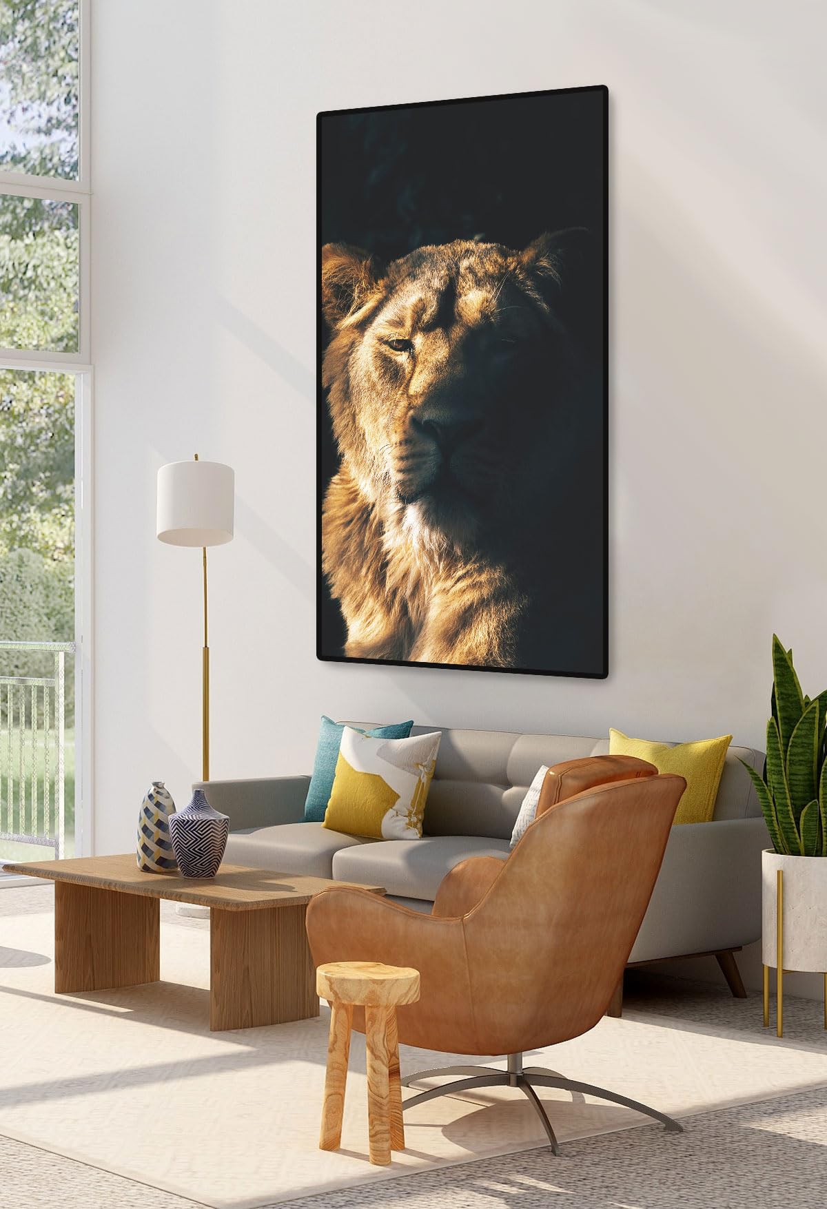 ZGmaxCL Diamond Painting 5D Leone E Gesù: Tela 90x50cm Fai Da Te