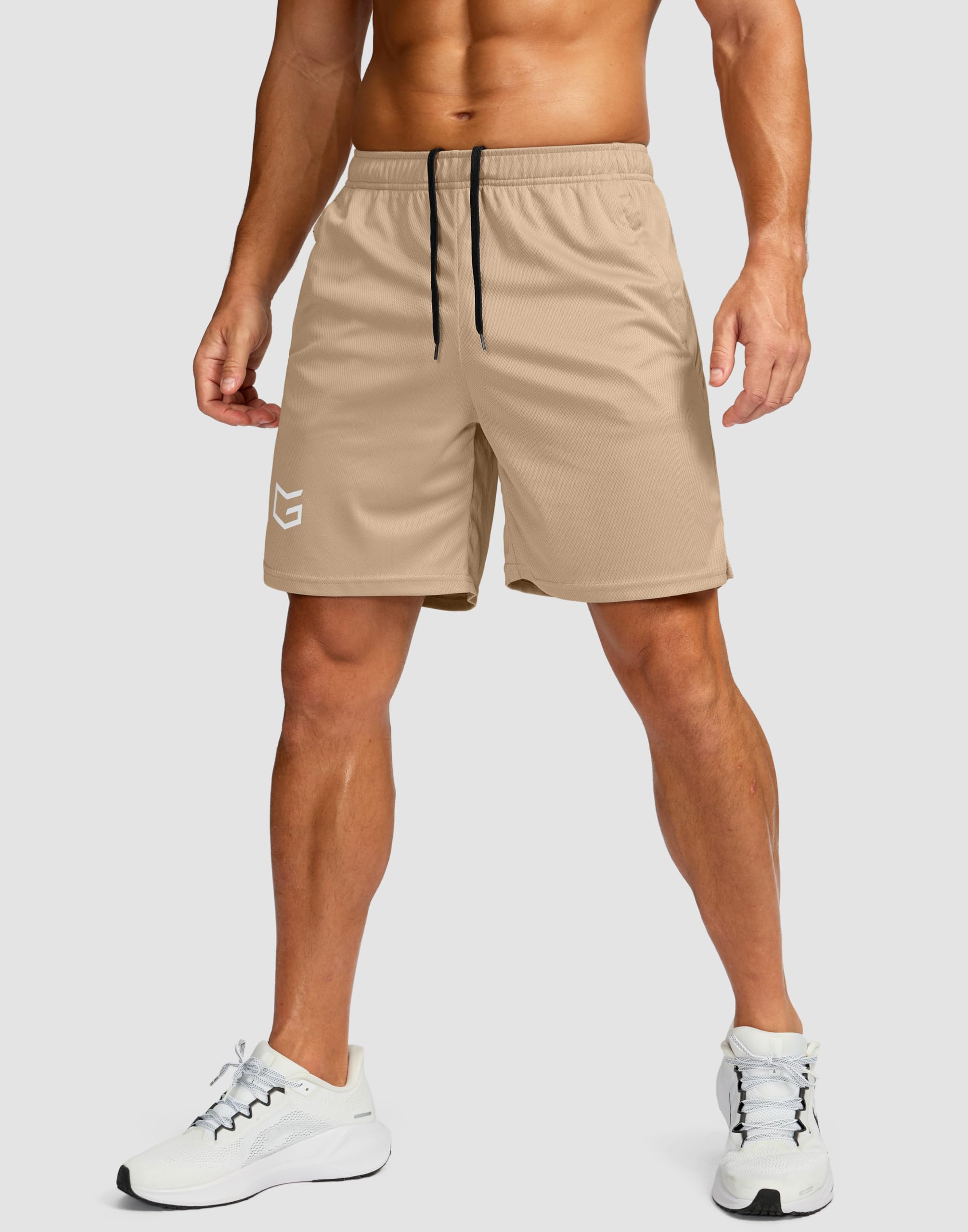 G Gradual Pantalones Cortos de Entrenamiento para Hombre, de Secado rápido, Ligeros, con Bolsillos con Cremallera