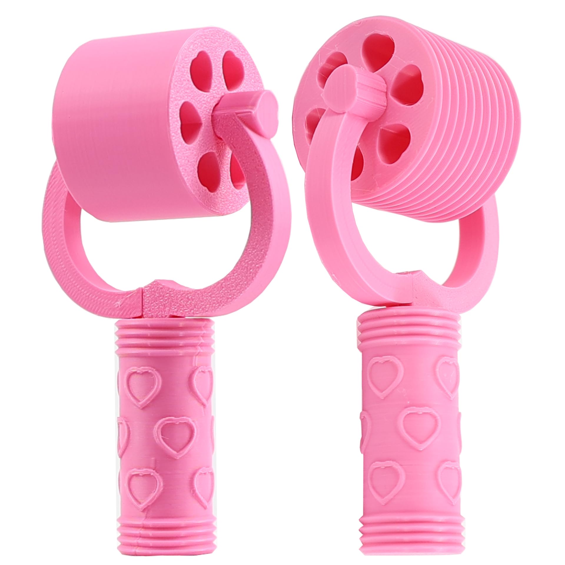 Diamond Painting Roller, Diamond Art Roller with Grooves, Pressing Wheel Beads Alignment Kit 2Pcs Set, DIY Craft Rhinestone Embroidery Accessory Tightly Paste Tool for Smooth Pressing (Pink)