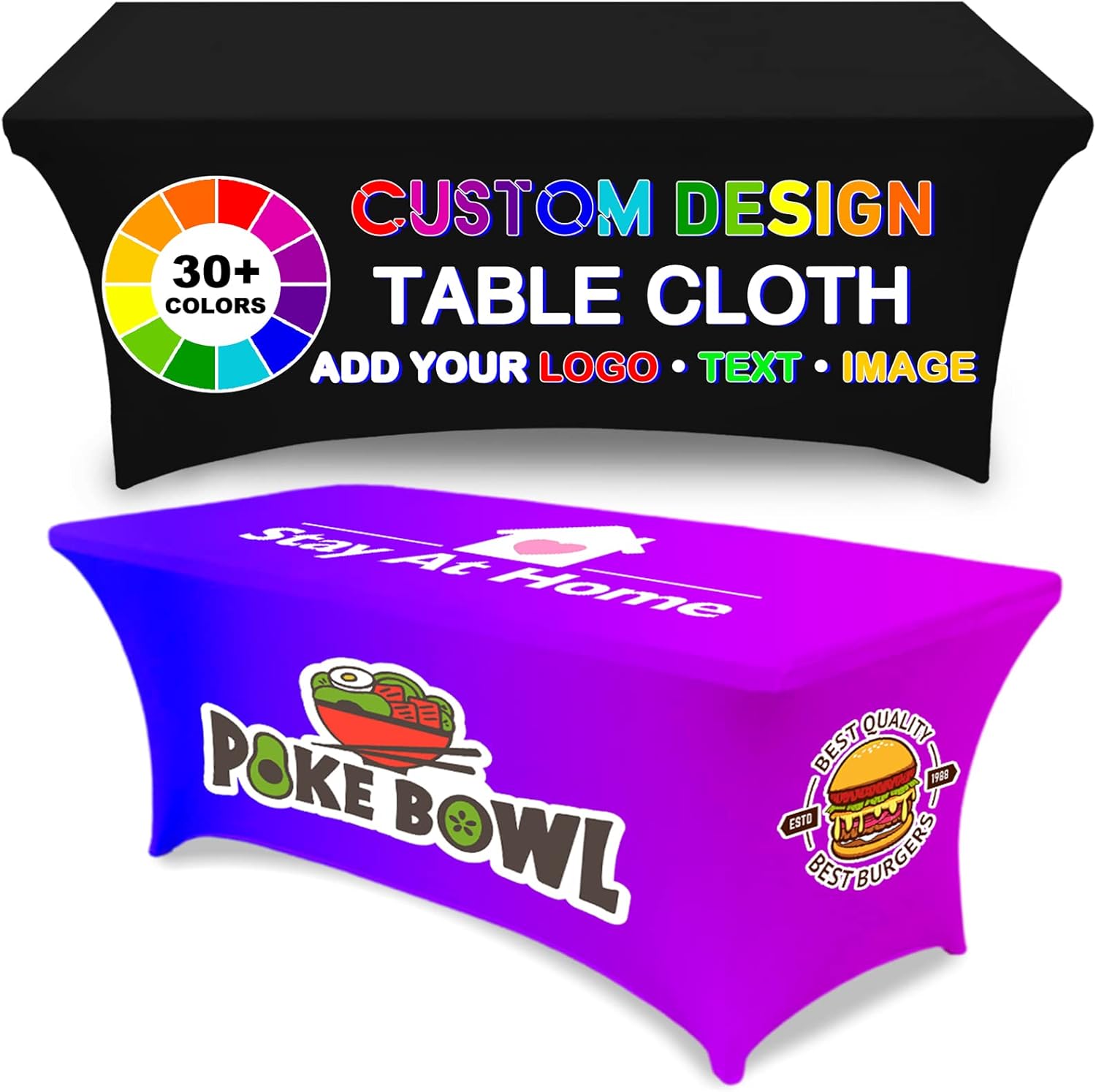 SIMIEEK Custom Table Cloth with Business Logo Text