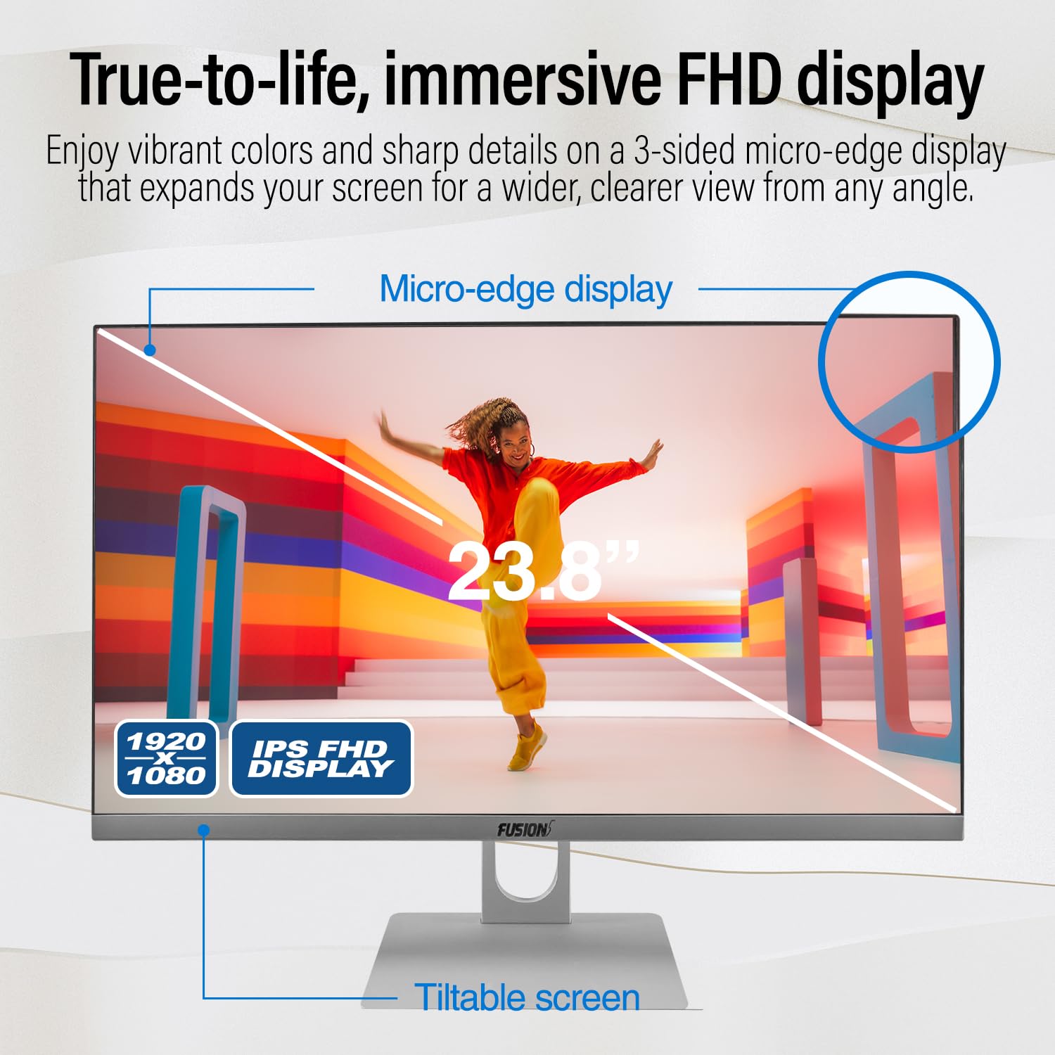 23.8" Full HD All in One PC Desktop Computer (Dec 2025 Release) - 16GB RAM, 512GB SSD, Windows 11, Intel 15th Gen Quad-Core CPU, HDMI, USB 3.0 - AIO PC with Wireless Keyboard, Mouse, 3MP Web Camera - 3