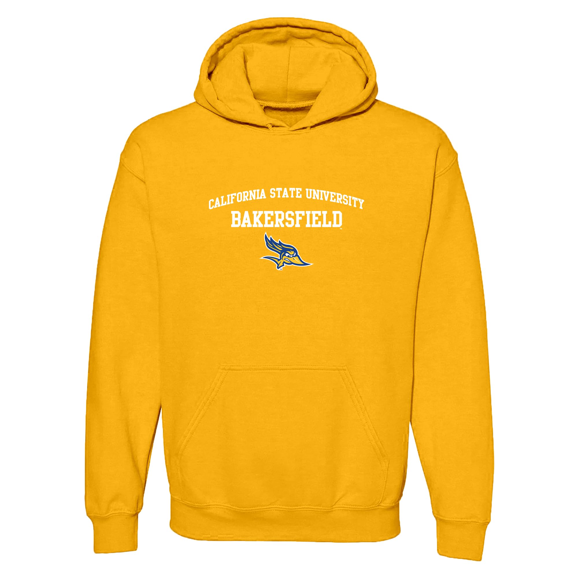UGP Campus Apparel NCAA Officially licensed College - University Team Color Arch Logo Hoodie, California State University Bakersfield Roadrunners Gold, S โ image 1