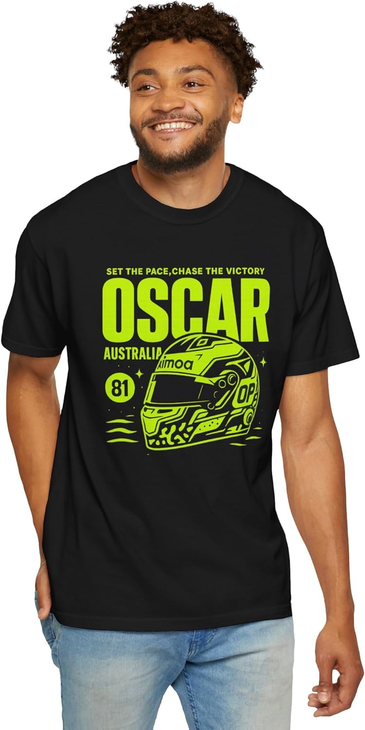 Oscar Inspired Design, for Piastri Fan Racing Garment-Dyed T-Shirt | Automotive Enthusiast Racing Gift, Vintage Style Shirt - Image 4