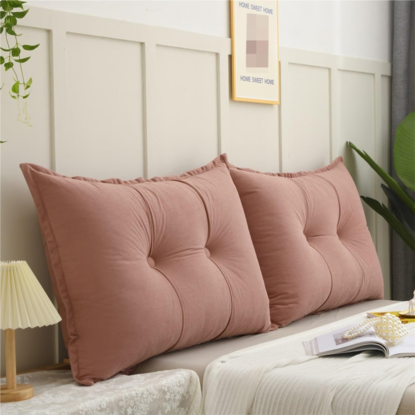 Oreiller de lecture grand format VZXATYOP dossier de canapé doux et confortable A4 60x55x18cm
