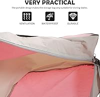 Vista 2 de VALICLUD Bolsa unisex para patinaje sobre hielo, bolsa de tela de malla, bolsa de hombro triangular para patines en línea, color rosa