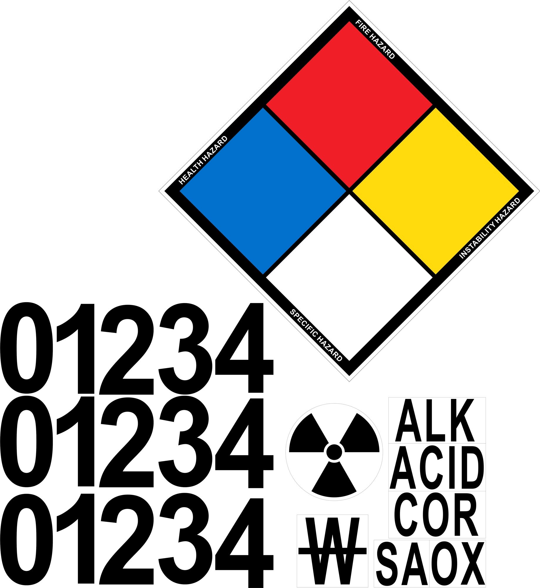 Buy Outdoor/Indoor Custom NFPA Adhesive Vinyl Label Kit with Blank