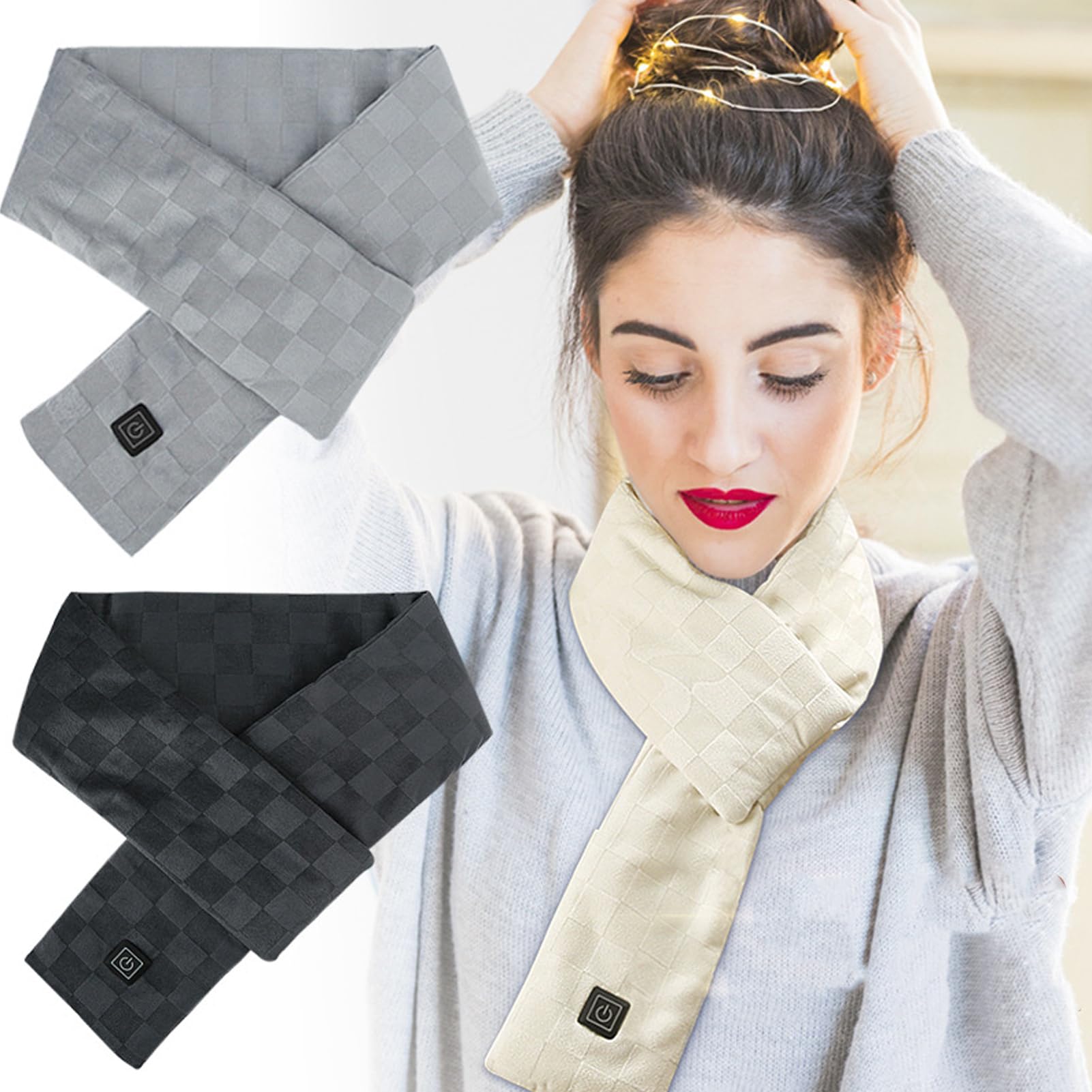 Blauwe basic uni sjaal van linnen en Katoen - Lovely Scarfs
