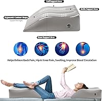 Vista 2 de Almohadas de elevación de piernas Almohada inflable de cuña de pierna Almohada de cuña para piernas que reduce la hinchazón, circulación