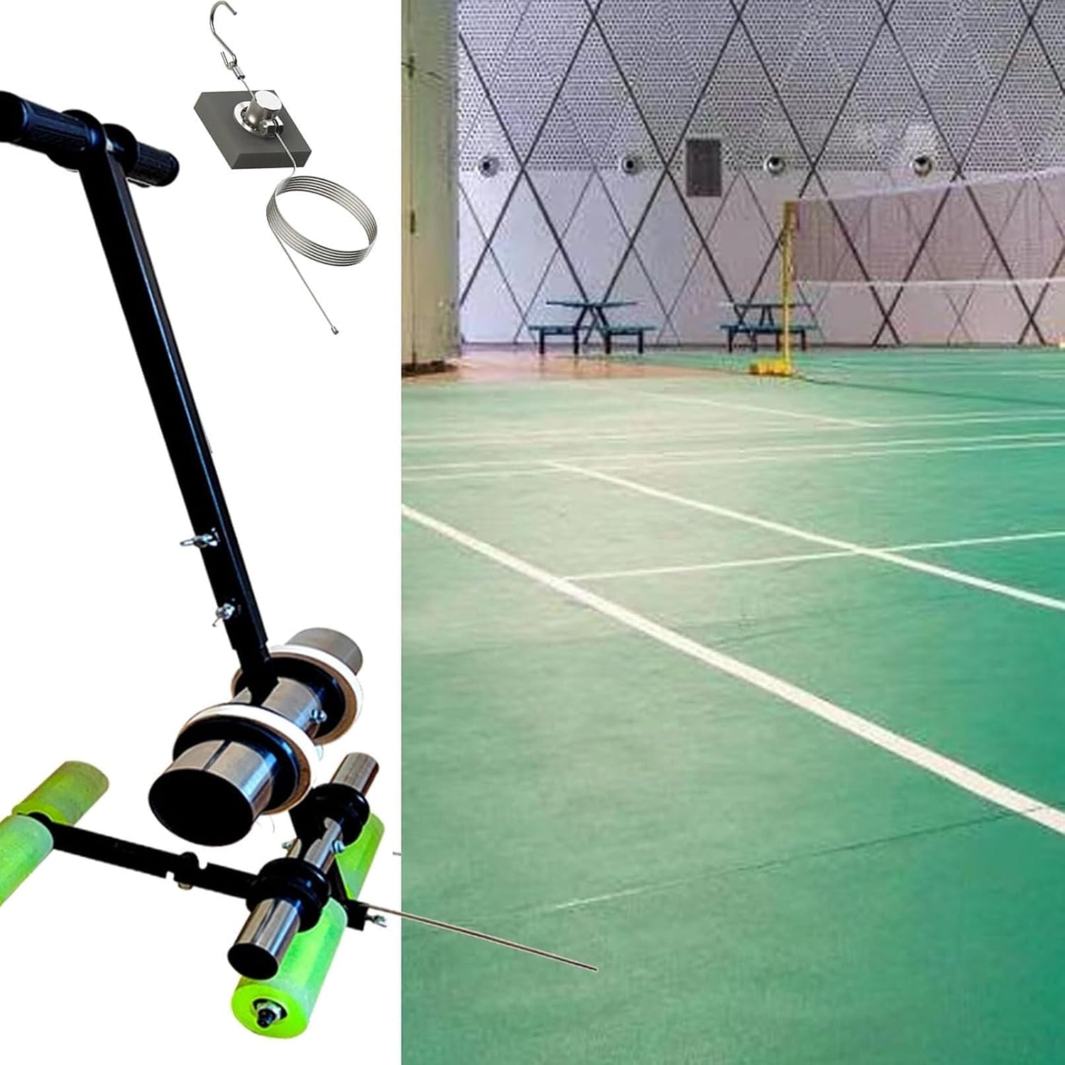 Floor Tape Applicator, Manual Push Tape Marker, Tape Adhesive Machine, Manual Floor Tape Applicator, with Drawing Circle Kit for Driveway, Asphalt Or Concrete