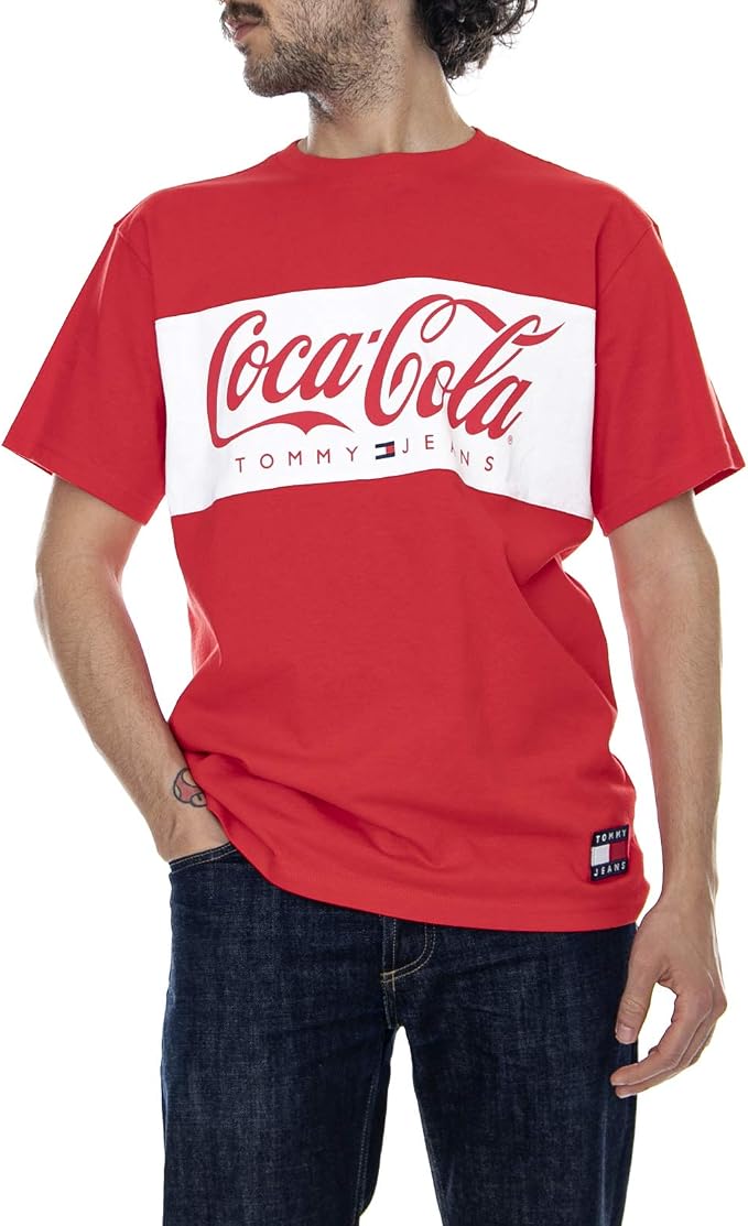 Tommy Hilfiger Tjm Tommy x Coca Cola Tee - Red/White - Maglietta Girocollo  Uomo : Amazon.it: Abbigliamento