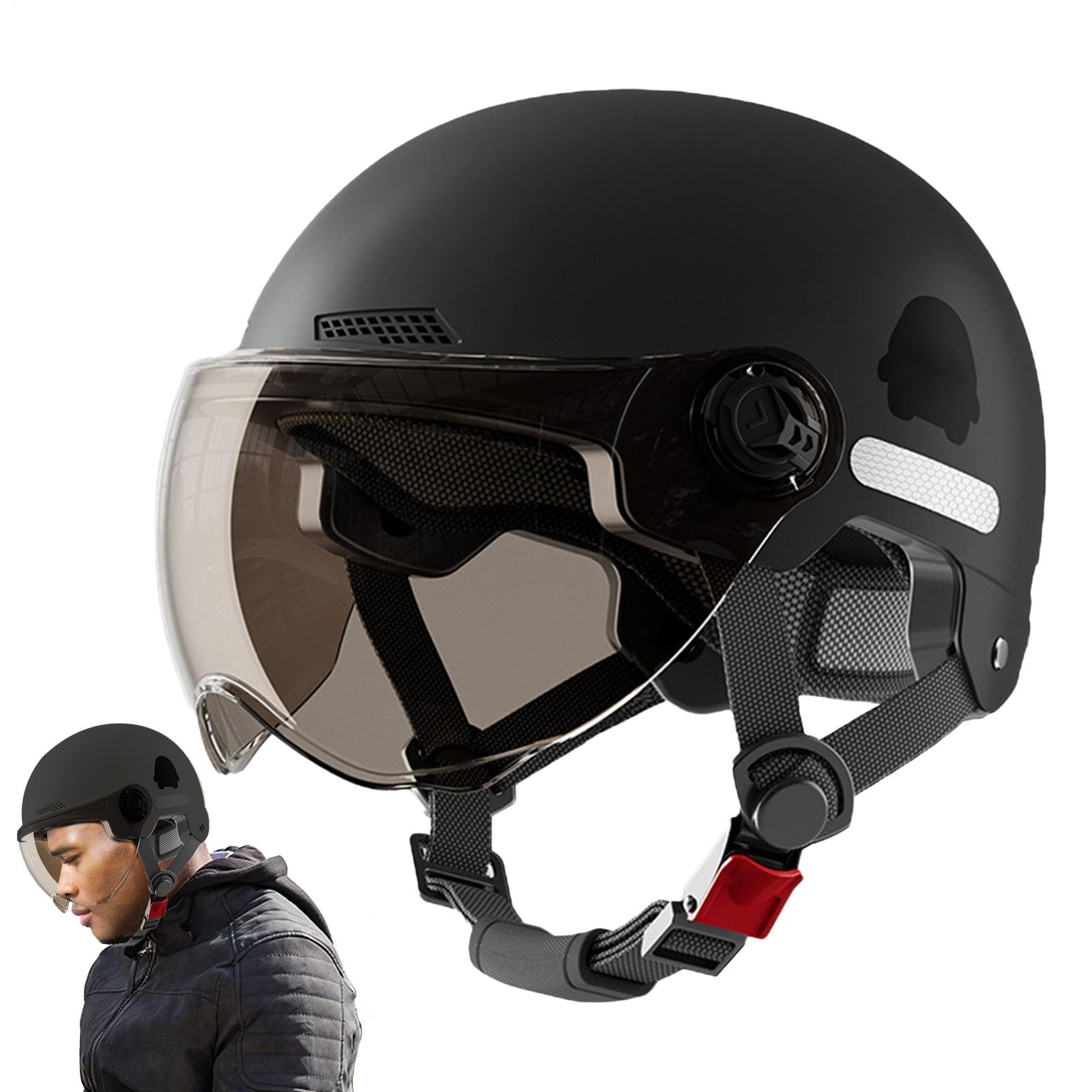 Casco da sci per adulti, casco da bici | Mountain Road – Casco da sci con occhiali protettivi, casco da snowboard per attrezzature da snowboard