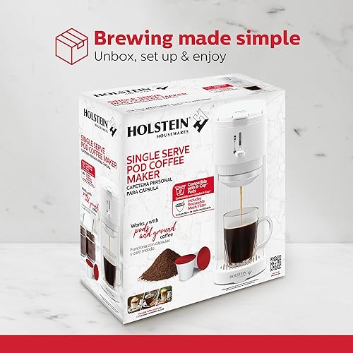 Vista 113 de Holstein Housewares - Cafetera, color rojo