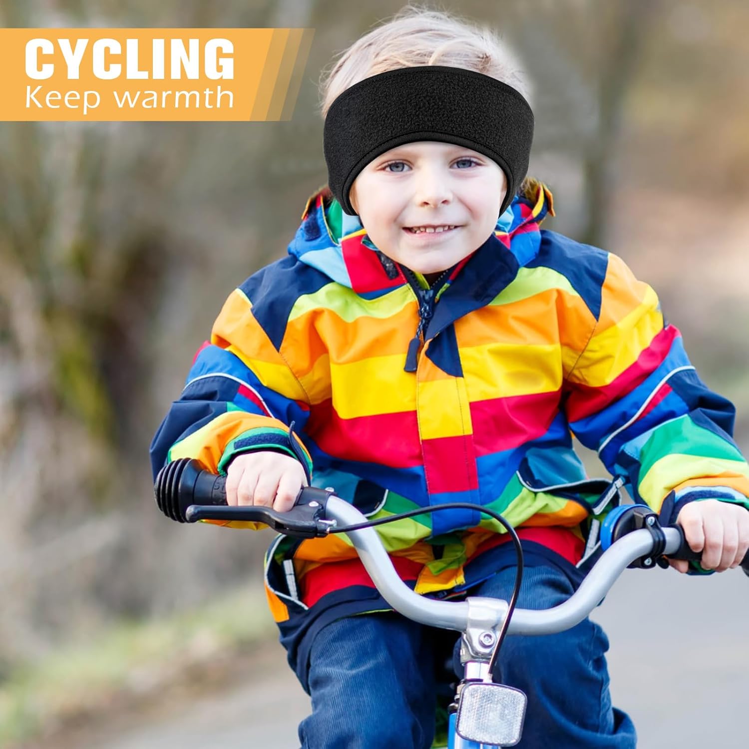 Syhood 4 Pieces Kids Fleece Headband Winter Ear Headbands Warmer Ear Muff for Child Outside Sporting Running - Image 6