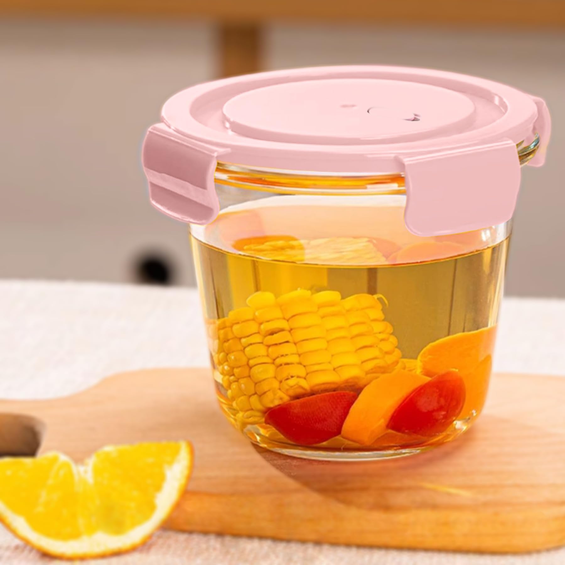 Recipientes de vidrio para almacenamiento de alimentos, recipientes de sopa de vidrio de 21 onzas con tapas, recipientes de vidrio para preparación de comidas, aptos para congelador,