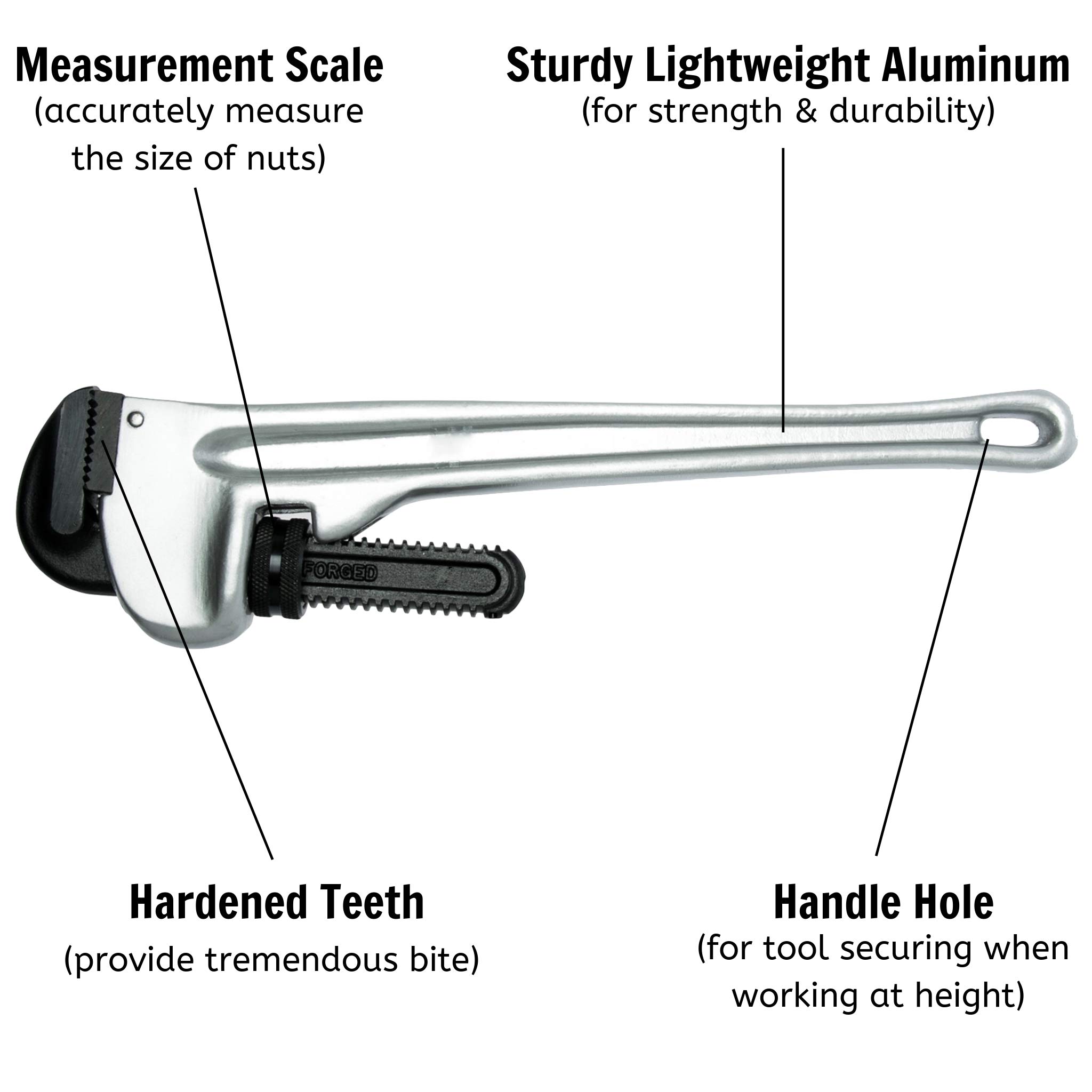 Teng Tools - 36 Inch Aluminium Pipe Wrench - PW36A