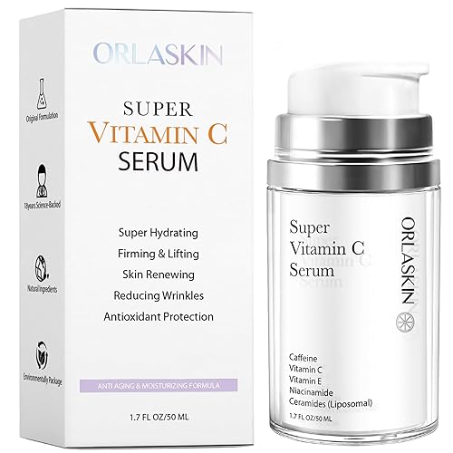 Suero súper vitamina C para mujeres mayores de 70 años, suero facial con vitamina C para mujeres, antienvejecimiento, removedor de manchas oscuras