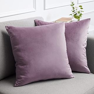 Sponsored Ad - lalaLOOM Luxurious Silky Velvet Pillow Covers, Set of 2, Softest Decorative Throw Pillowcases, Hidden Zippe...