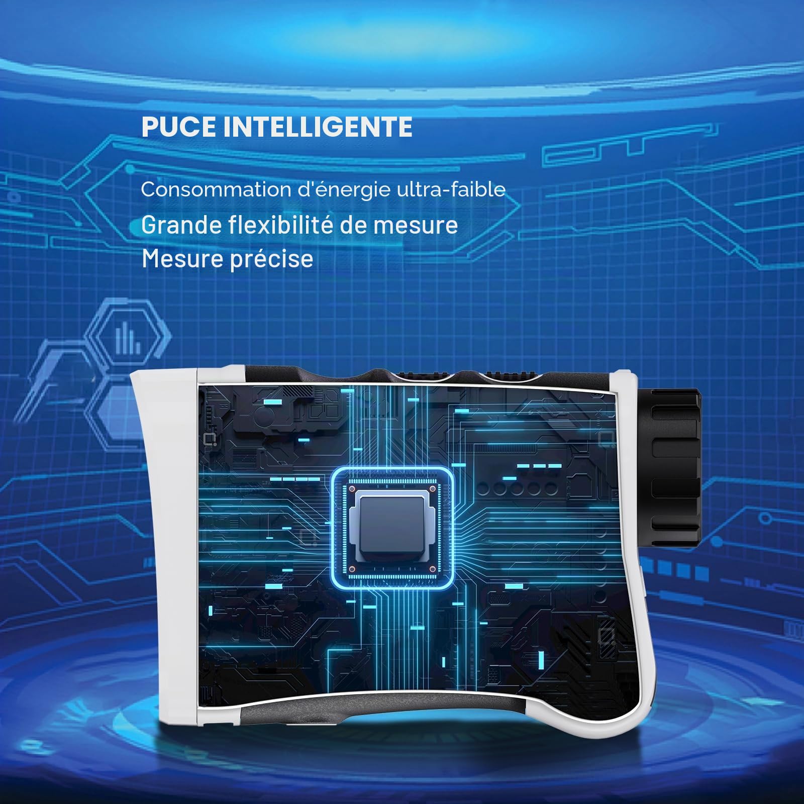 PeakPulse Télémètre de golf de 600 m avec verrouillage drapeau, grossissement 6x, vibration, mesure de la distance, le cadeau le plus approprié pour les golfeurs