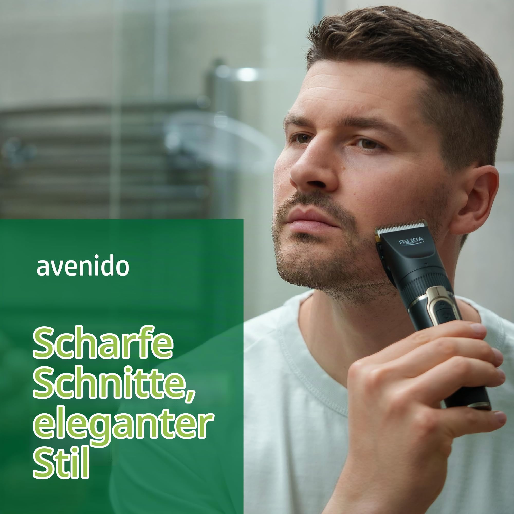 ADLER EUROPE-Haarschneidemaschine AD2837 mit Bartschneider und Haartrimmer für Männer. 2000 mAh-Akku, Vielseitiges All-in-One-Set für den gepflegten Mann und den professionellen Friseur