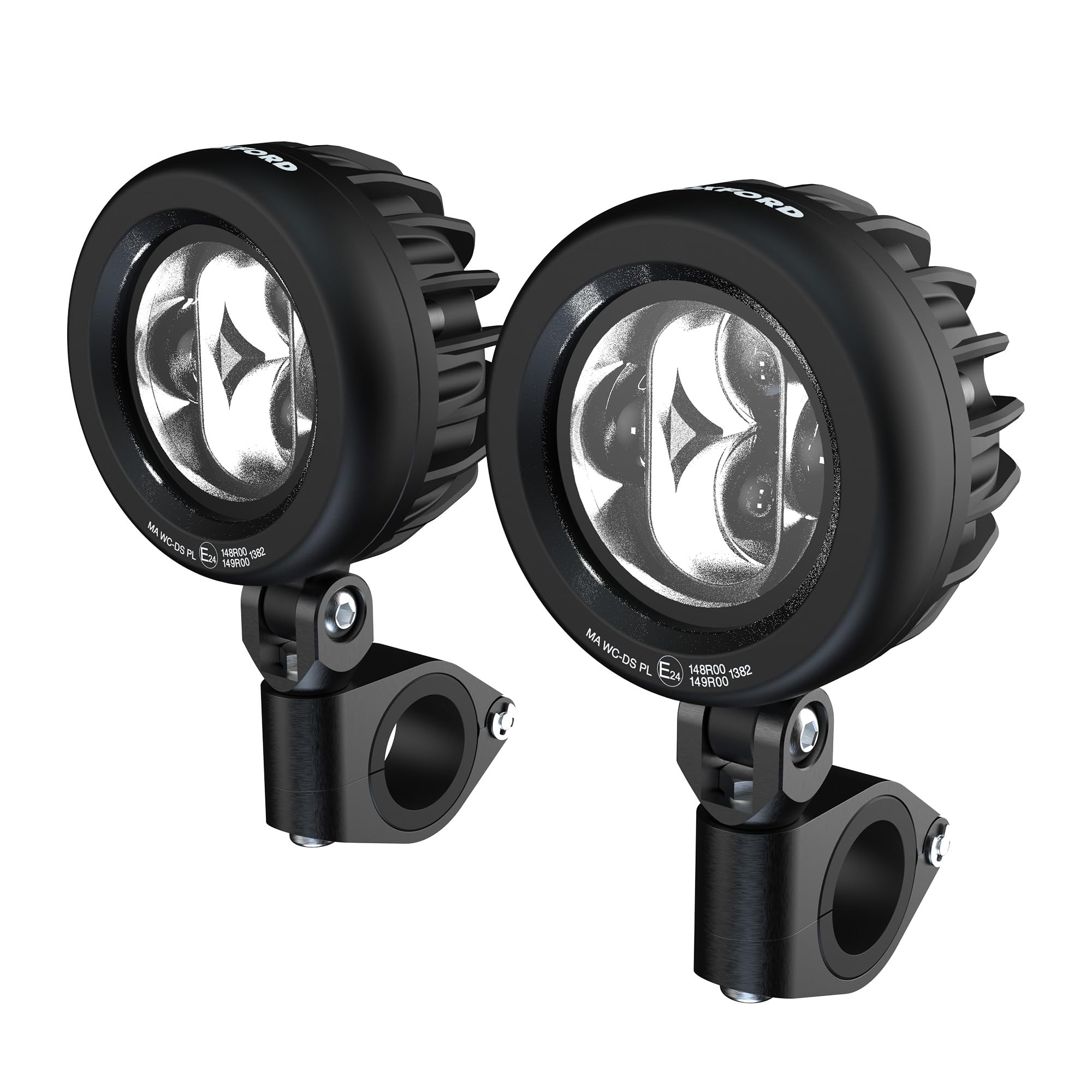 Oxford Auxiliary Motorcycle Motorbike 4480 Lumen High Beam Pod Lights - Round 4K