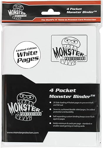 Miniatura 4 de Monster - Álbum de tarjetas coleccionables de 4 bolsillos, 20 cargas laterales, disuasorio de robo, páginas acolchadas para mayor protección,