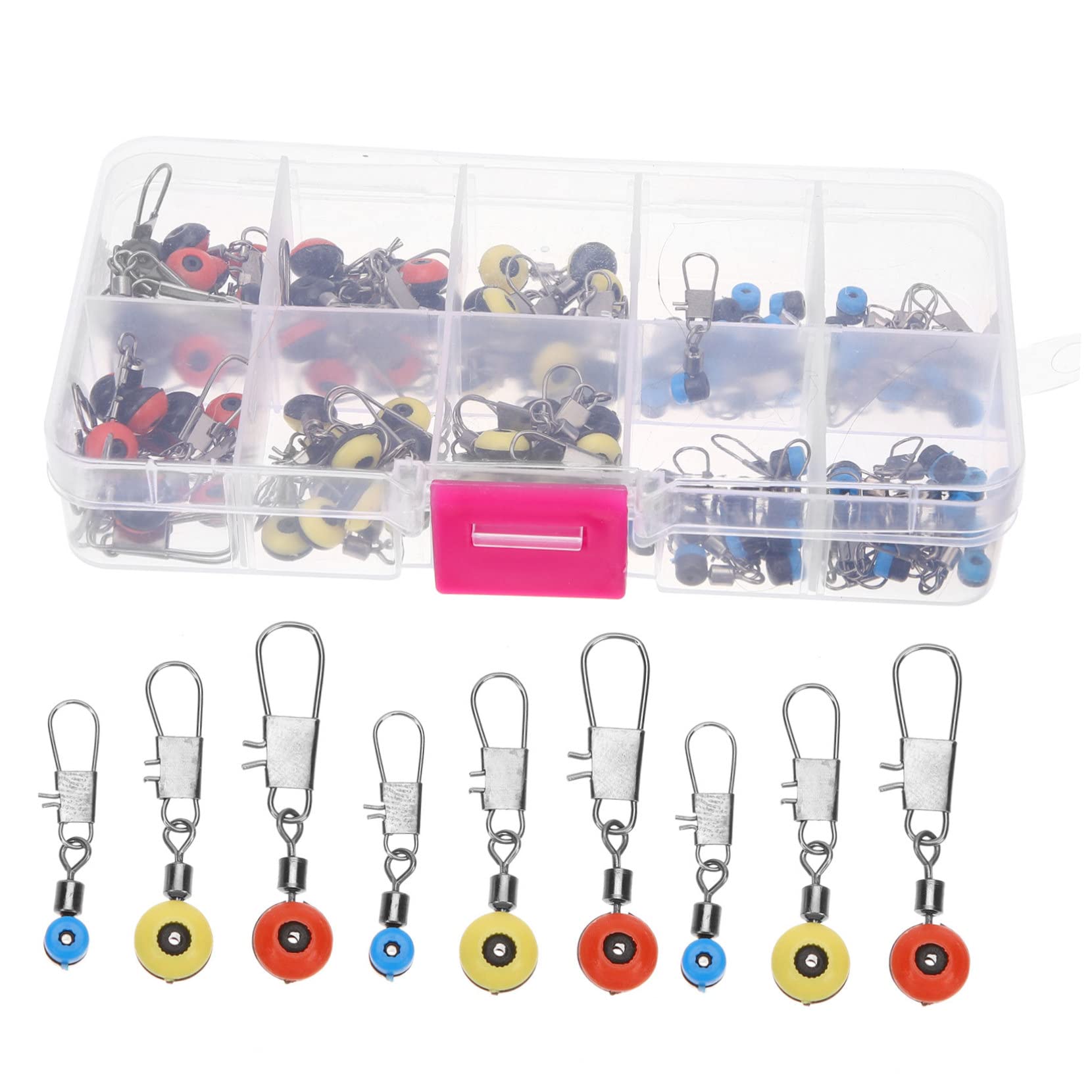 BESPORTBLE Fagioli Spaziali Kit Bottoni a Pressione Canna Girevole a Scatto Girevole Da Pesca Portatile Connettore Per Fagiolo Spaziale Da Pesca Anello Cablato Platine Per Lenza Lega