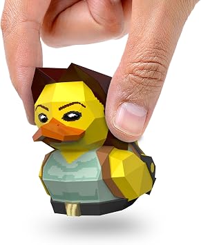 TUBBZ Mini Tomb Raider - Lara Croft Cosplaying Rubber Duck Vinyl Figure | Official Merchandise of Tomb Raider Games, Lara Croft Collectable Figurines, Mini Vinyl Duck with bathtub for display,decor