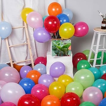Pack of 200 Rainbow Party Balloons, 5 Inches Tiny Assorted Color Latex Balloons for Party Decorations Birthday Parties Supplies School Activities Decoration 5"