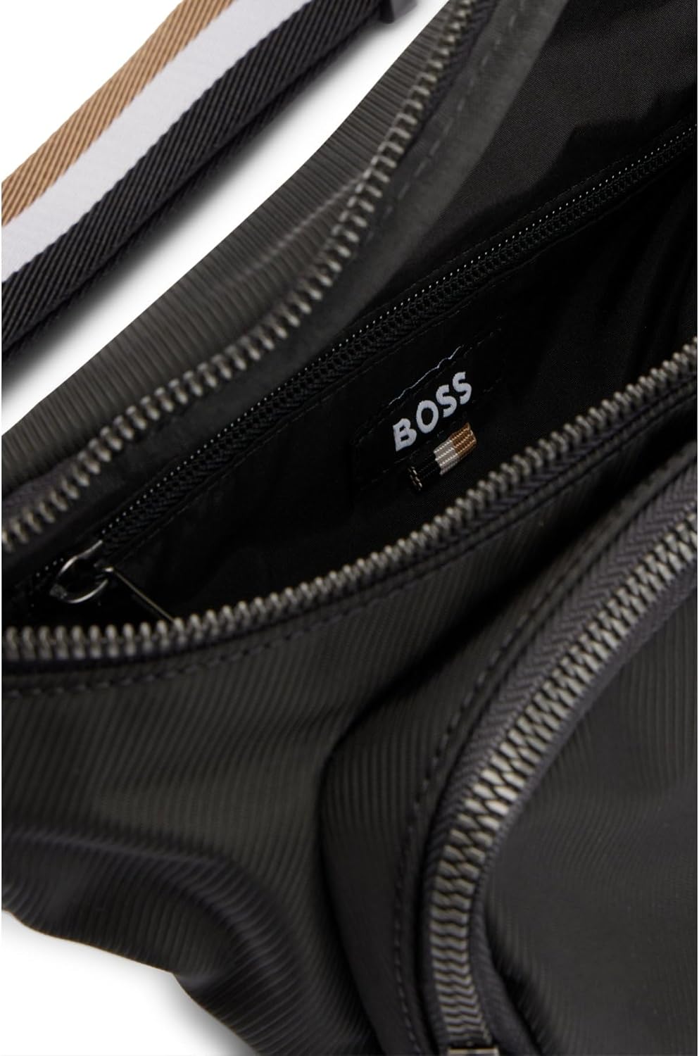 ボス] ストラクチャード ベルト バッグ コントラスト ロゴ メンズ