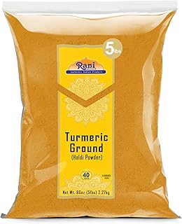Rani Turmeric (Haldi) Root Powder Spice, (High Curcumin Content) 80oz (5...