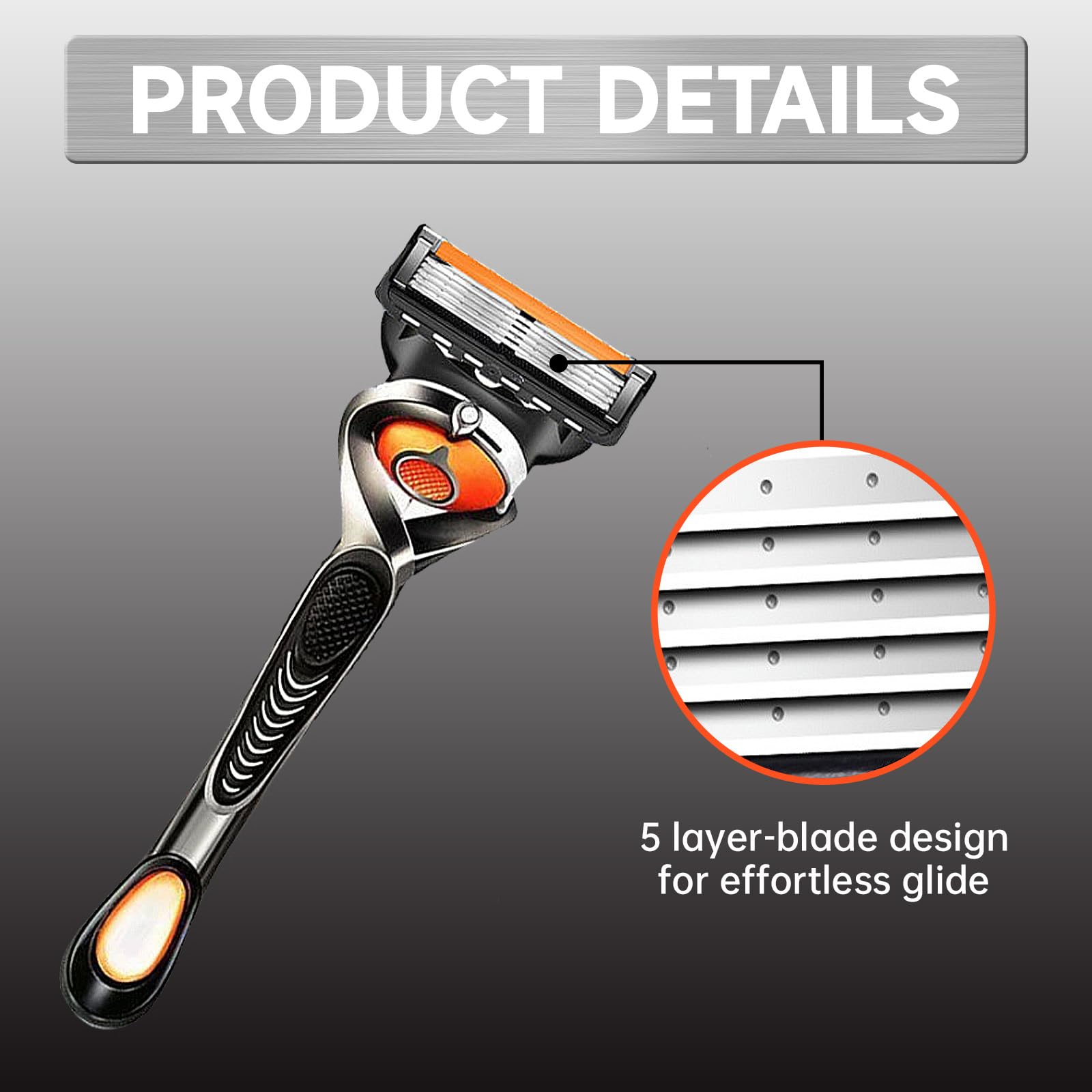 Cuchillas de afeitar ProGlide Wet Shaver para hombre, 24 cuchillas de repuesto para afeitadora en húmedo, paquete económico de 5 cuchillas Fusion, cuchillas Pro Glide, Fusion 5 ProGlid - 3