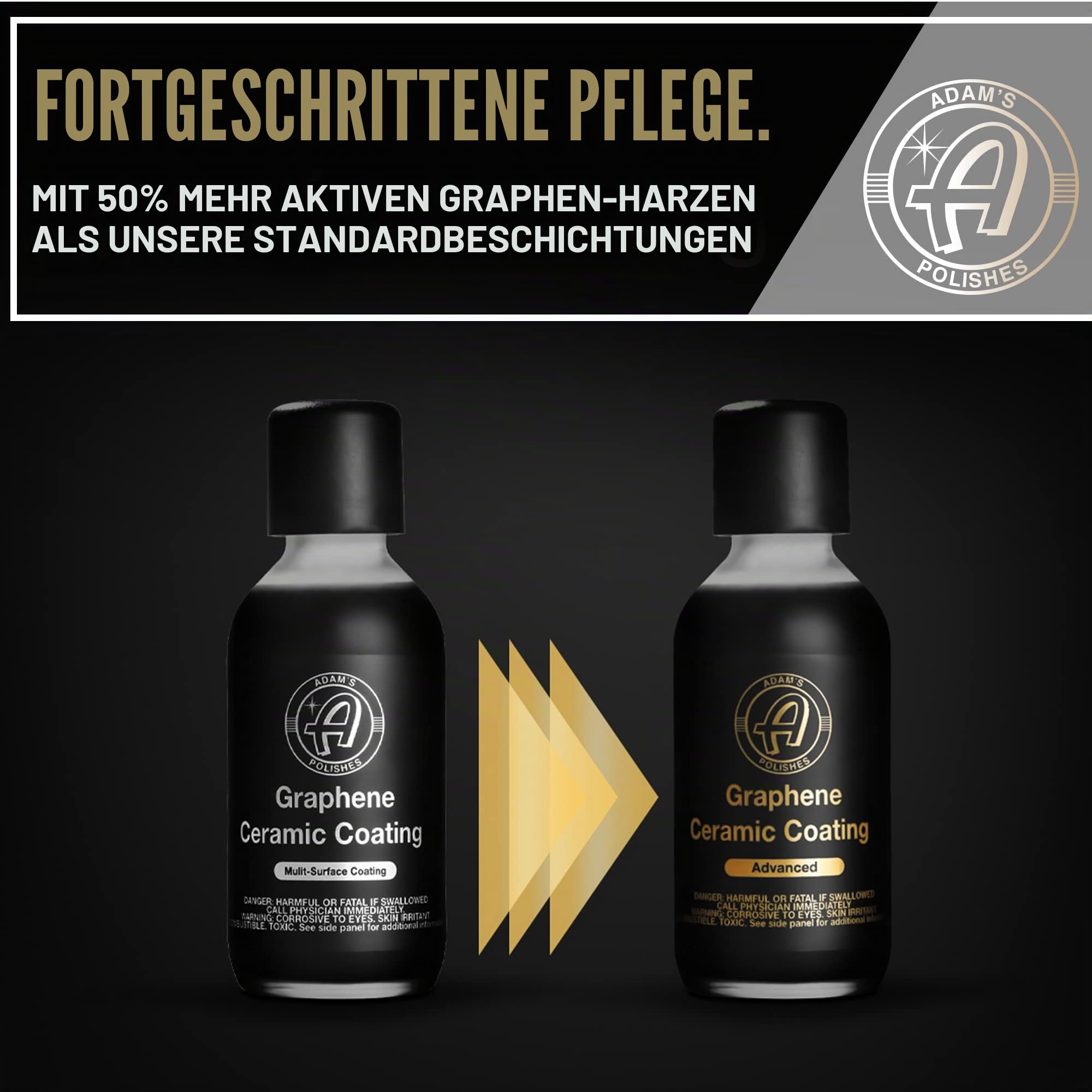 Adam's Polishes Advanced Graphene Ceramic Coating - 10H Graphene Coating for Auto Detailing, 9+ Years of Car Protection & Patented UV Technology, Apply After Car Wash & Paint Correction