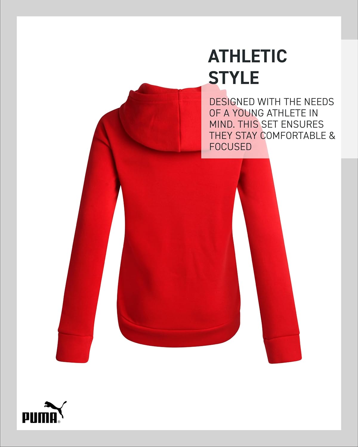 PUMA Boys Hoodie - Soft Fleece Breathable Pullover Sweatshirt - Lightweight Performance Hoodies for Boys (Sizes 8-20) - Image 6