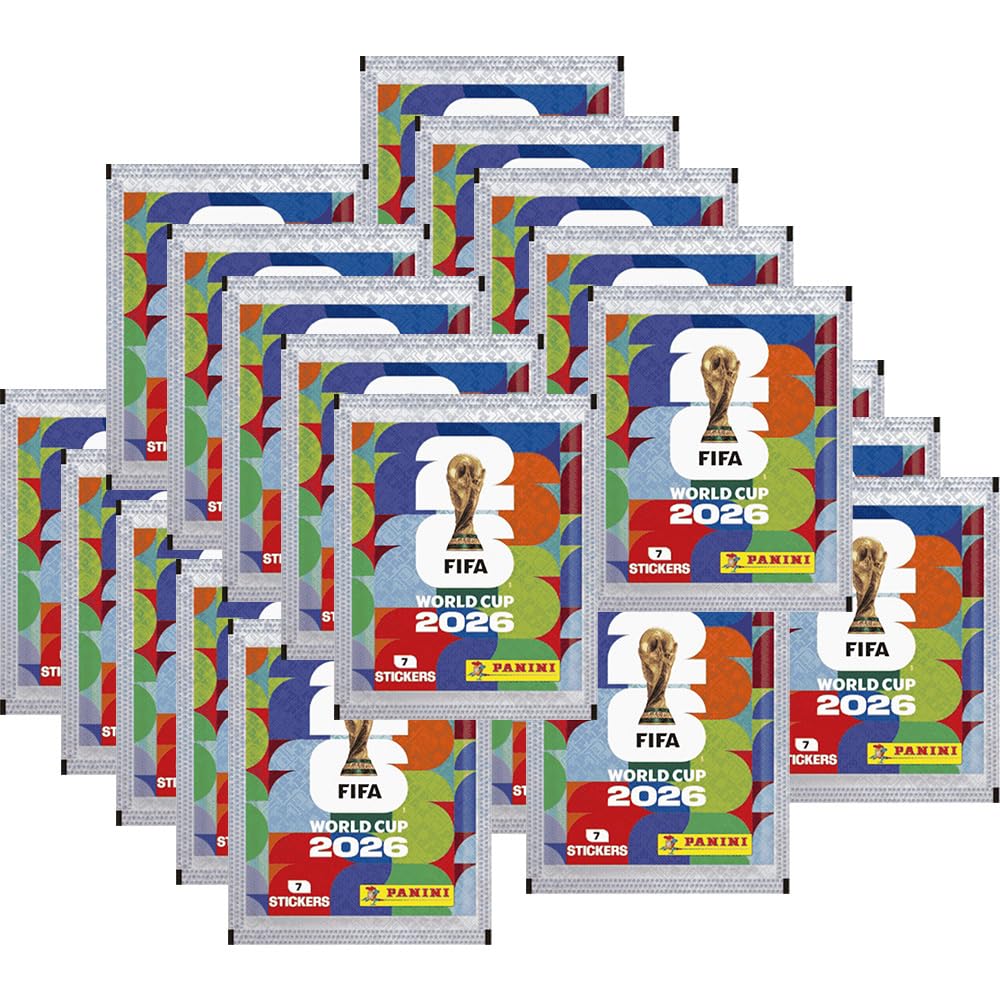 Paquete con pegatinas del Mundial 2026 - 1 álbum de coleccionista + 25 bolsas + Fundas exclusivas Collect-it (Paquete de marca propia)