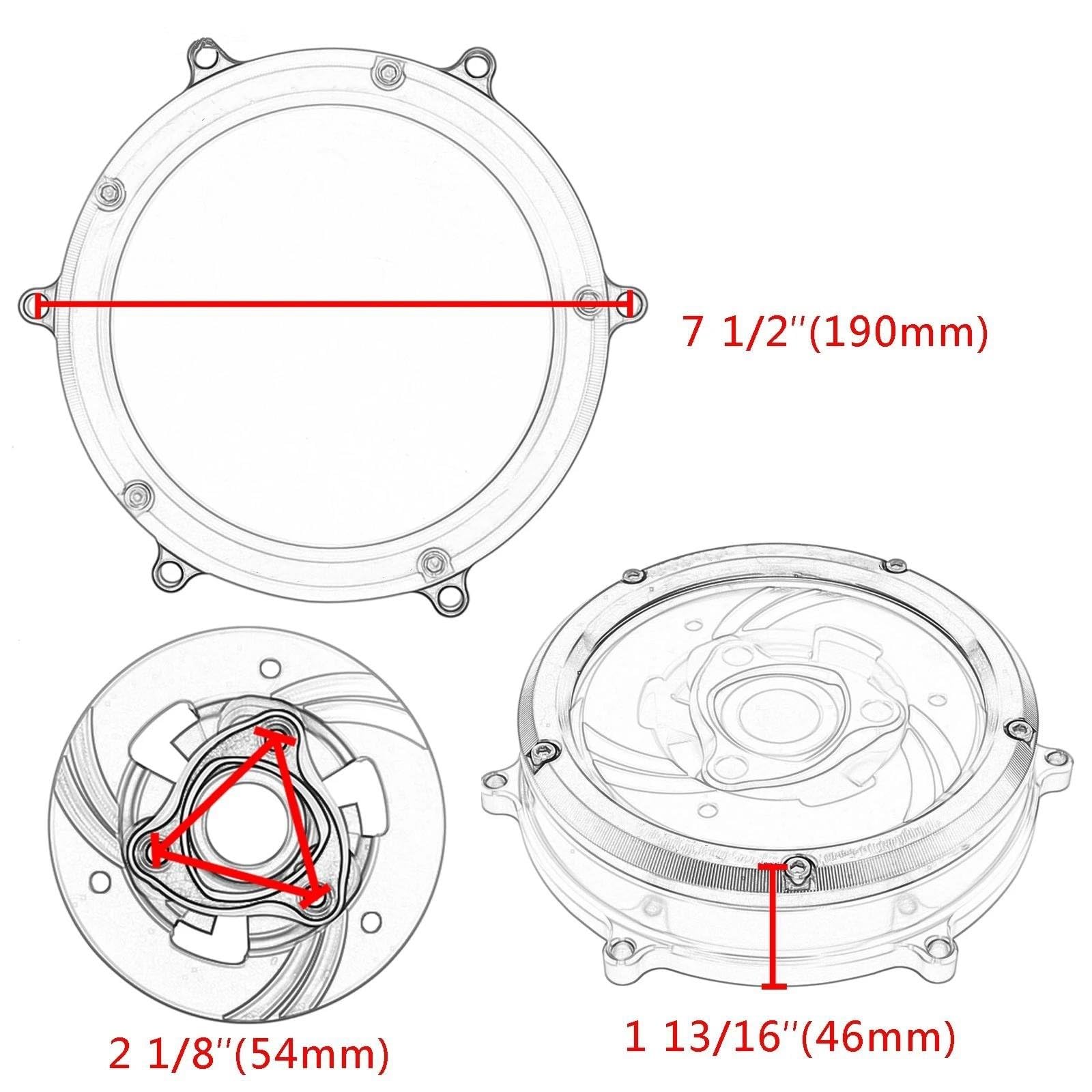 Accesorios Motocicletas Kit De Protector Muelle Embrague Y Placa Presión para Ducati para Panigale V4 (2018-2022)(Rosso)