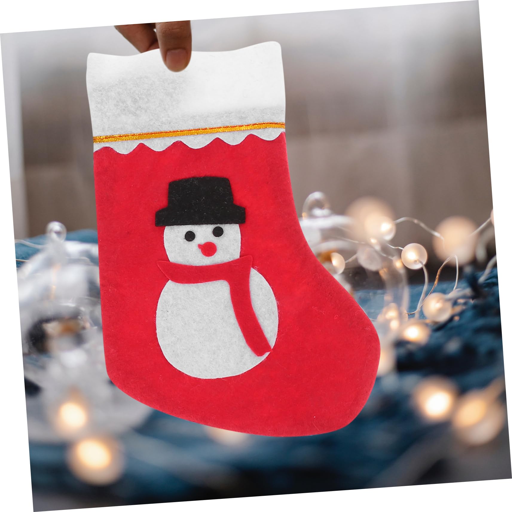 IMIKEYA 72 STK Weihnachtsstrumpf Goodie Bag weihnachtsgeschenktüte Mini-Weihnachtsstrümpfe Mini-Strümpfe Weihnachten büro Dekoration Office Decoration Kaminanhänger Geschenkhalter Stoff